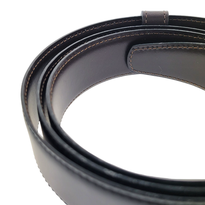 S.T. Dupont Two-Tone D Buckle with Reversible Black & Brown Leather Belt, 6660120