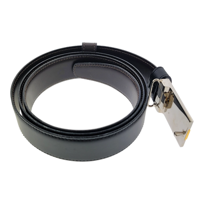 S.T. Dupont Two-Tone D Buckle with Reversible Black & Brown Leather Belt, 6660120