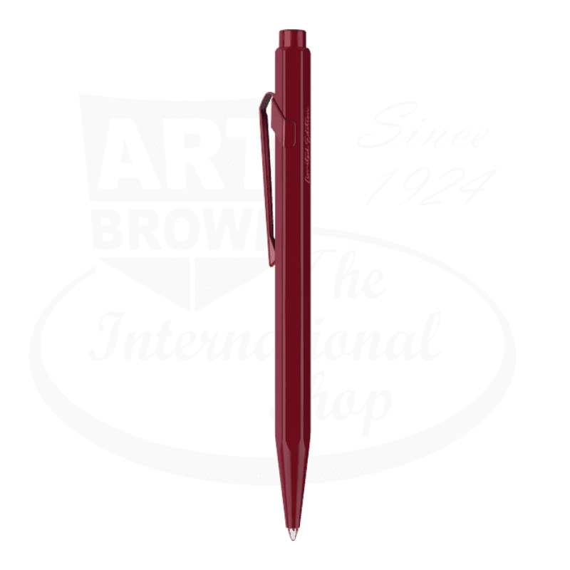 Caran D'Ache 849 CLAIM YOUR STYLE Garnet Red Metal Ballpoint Pen