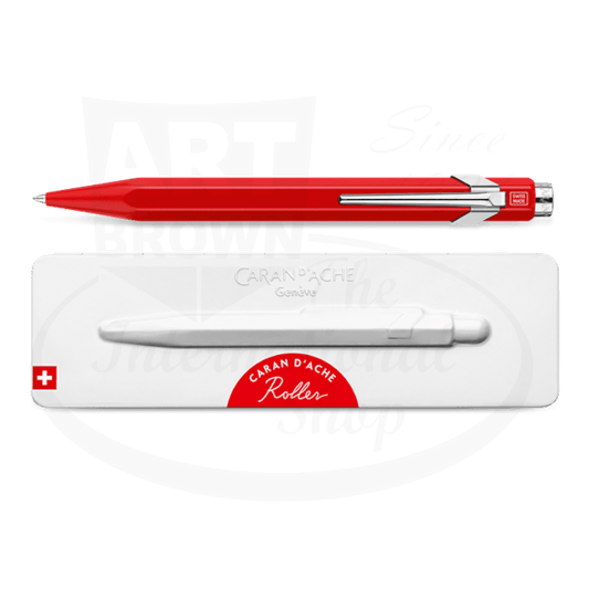 caran d'ache 849 rollerball pen red with slimpack