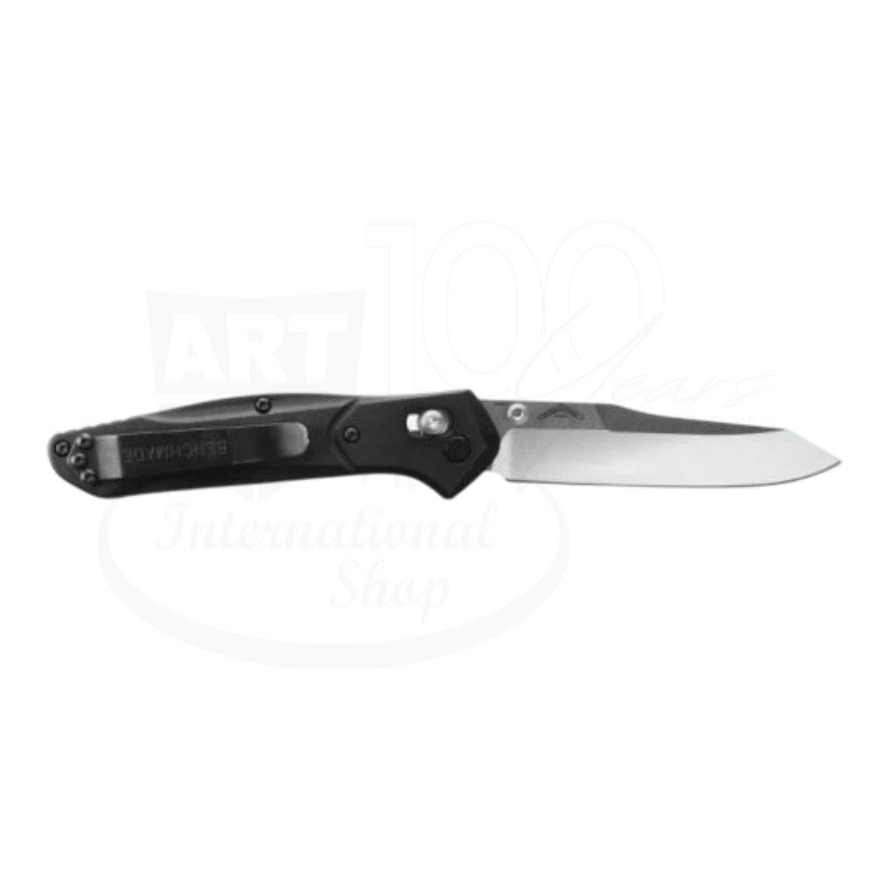 Benchmade Osborne Black G10 Reverse Tanto knife with sleek open backspacer, gallery position 5, 1000x1000 square image