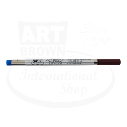 Art Brown Rollerball Refills for ST Dupont Pens 42316 metal body blue and brown ink refill
