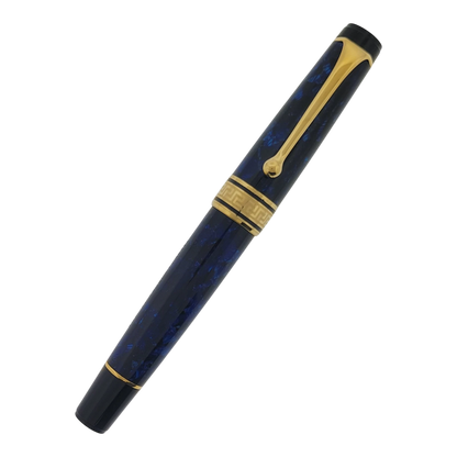 Preowned Aurora Optima Auroloide Blue & Gold Fountain Pen