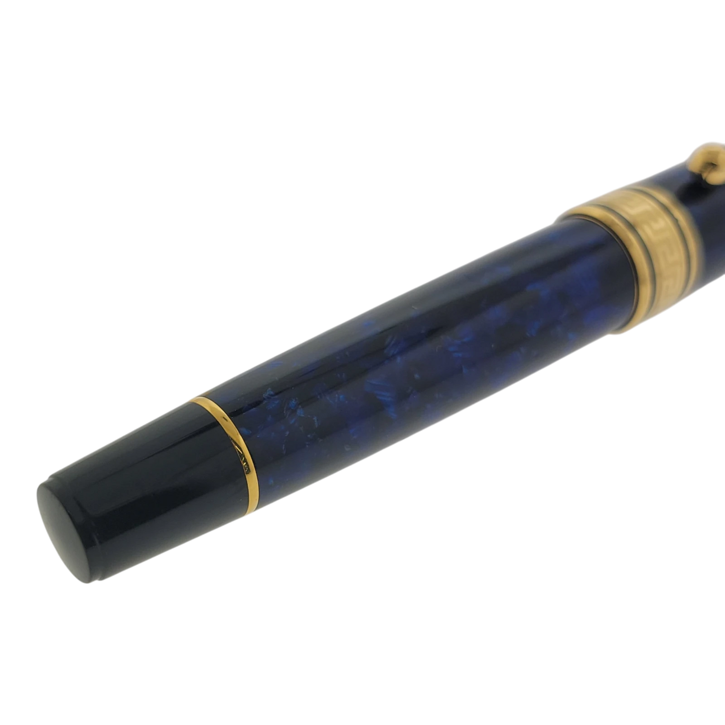 Preowned Aurora Optima Auroloide Blue & Gold Fountain Pen