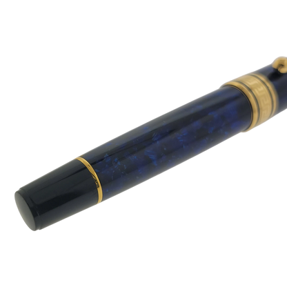 Preowned Aurora Optima Auroloide Blue & Gold Fountain Pen