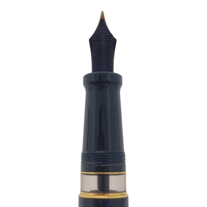 Preowned Aurora Optima Auroloide Blue & Gold Fountain Pen