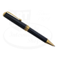 Unbranded refurbished ballpoint pen in black resin with gold finish