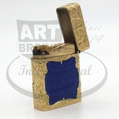 S.T. Dupont Line 1 18k Solid Yellow Gold and Blue Enamel