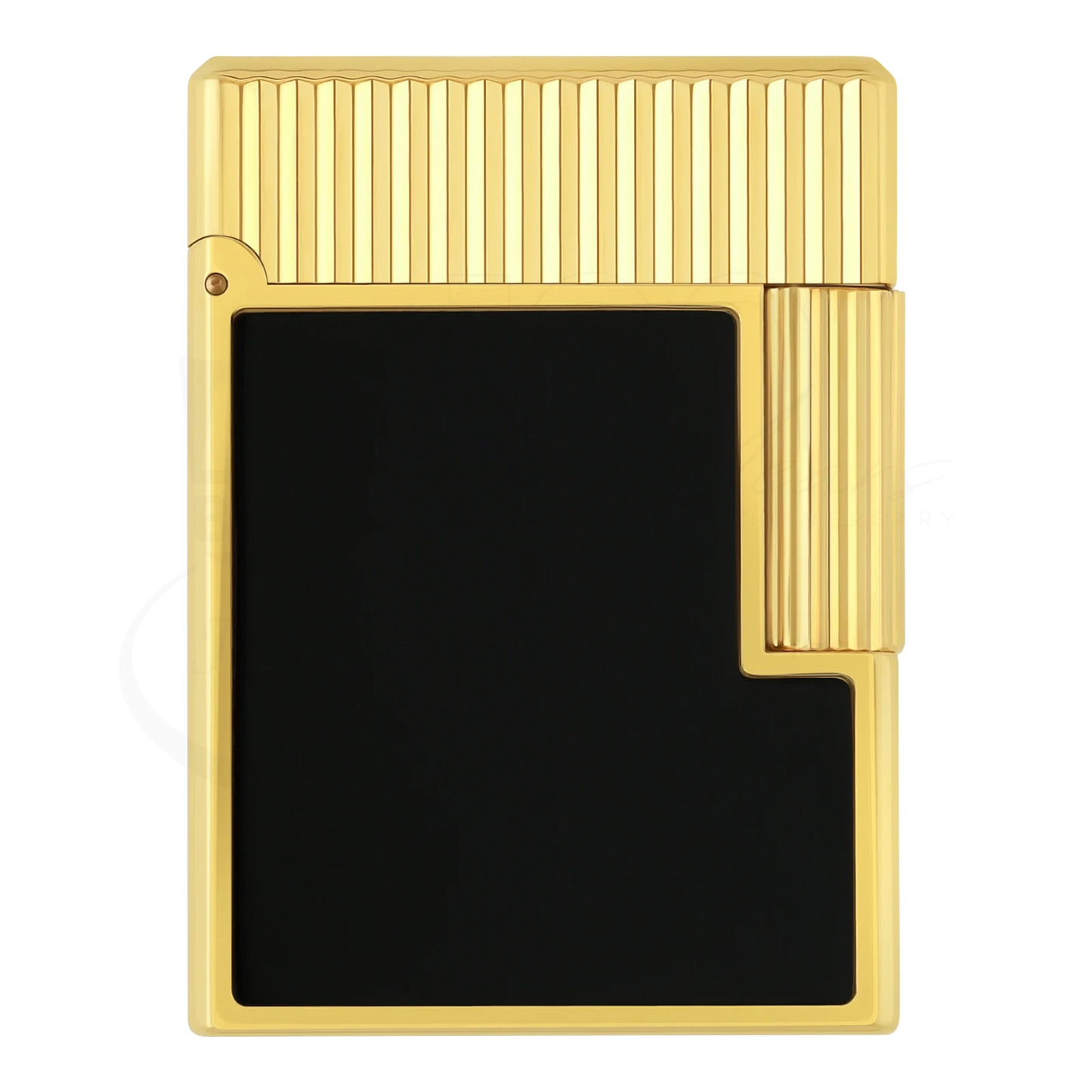 S.T. Dupont Ligne 1 Black Lacquer & Vertical Line Guilloche Lighter