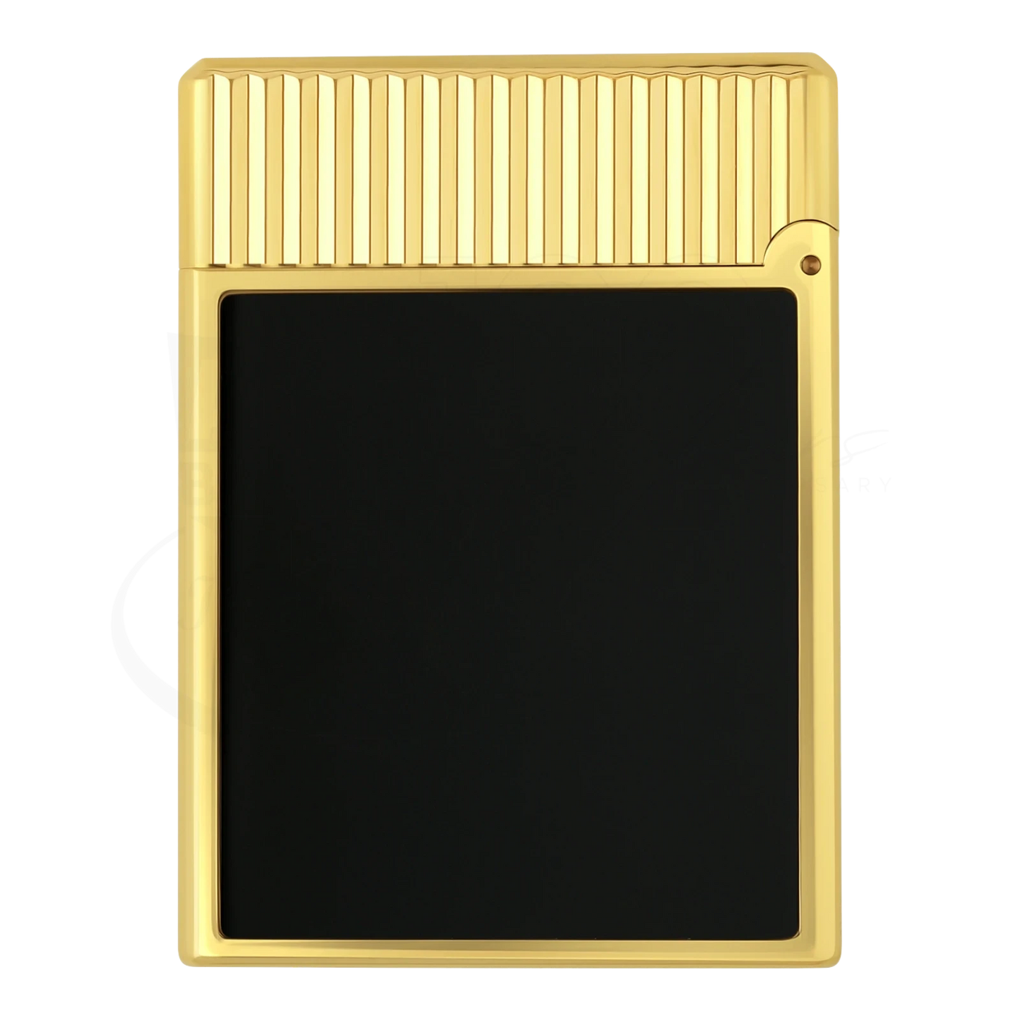 S.T. Dupont Ligne 1 Black Lacquer & Vertical Line Guilloche Lighter