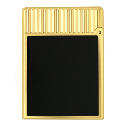 S.T. Dupont Ligne 1 Black Lacquer & Vertical Line Guilloche Lighter