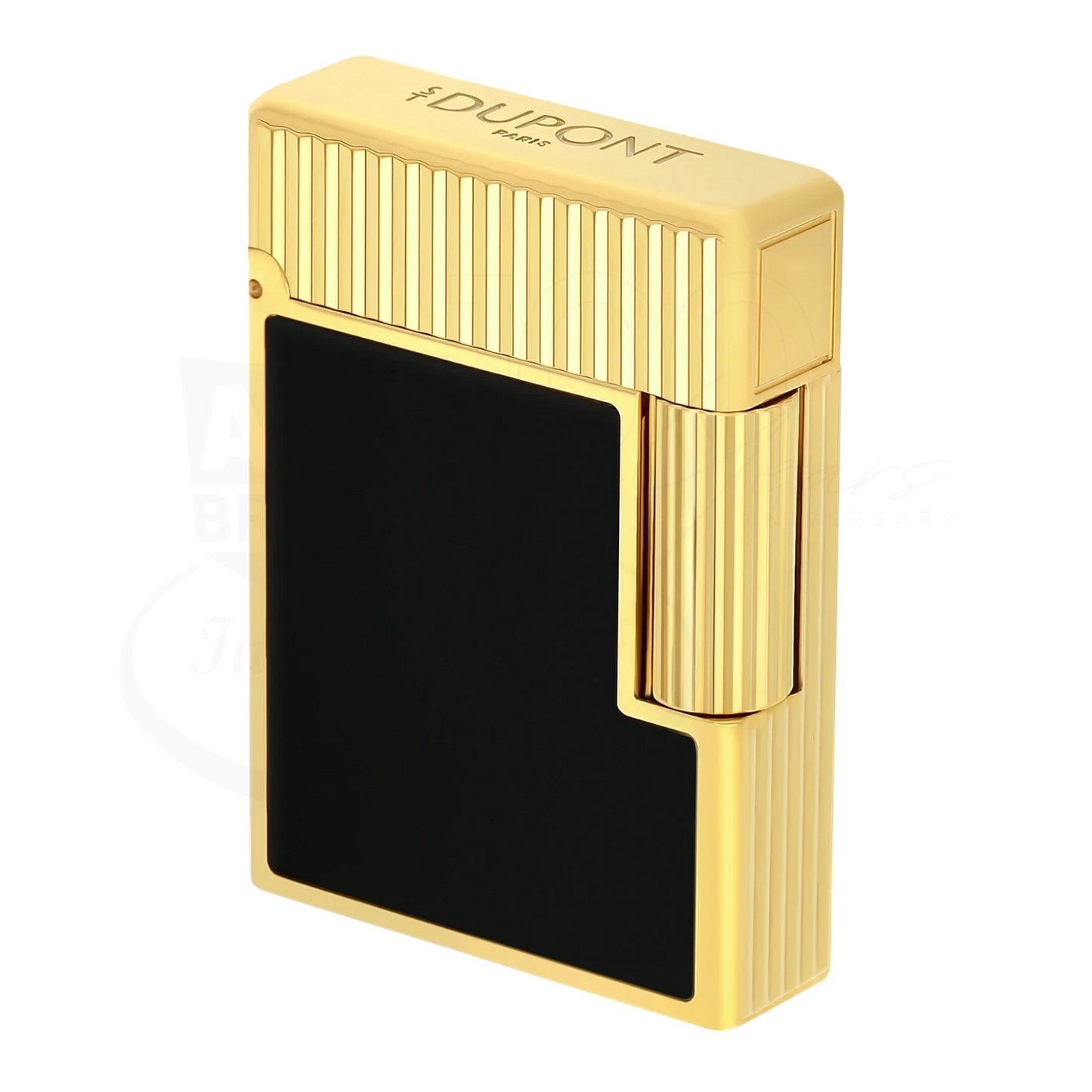 S.T. Dupont Ligne 1 Black Lacquer & Vertical Line Guilloche Lighter