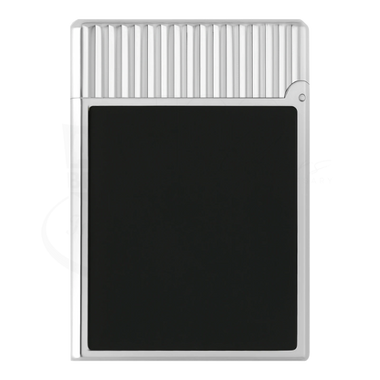 S.T. Dupont Ligne 1 Black Lacquer & Vertical Line Guilloche Lighter