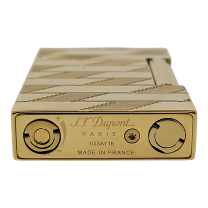 S.T. Dupont Display Model Ligne 2 Perfect Cling Monogram 1872 Gold Lighter, C16178-D