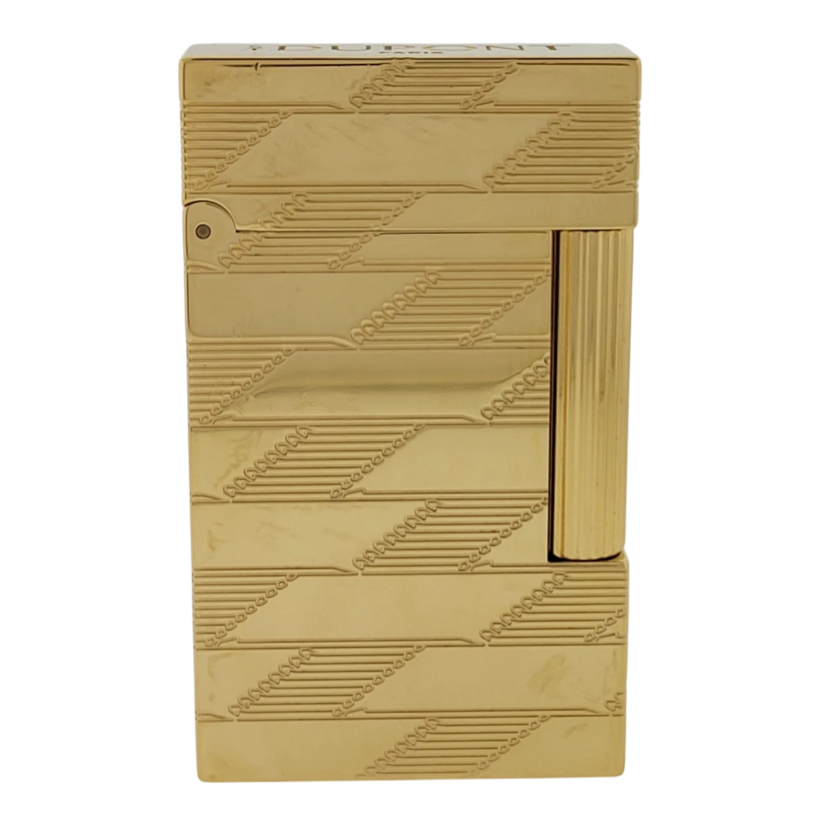 S.T. Dupont Display Model Ligne 2 Perfect Cling Monogram 1872 Gold Lighter, C16178-D