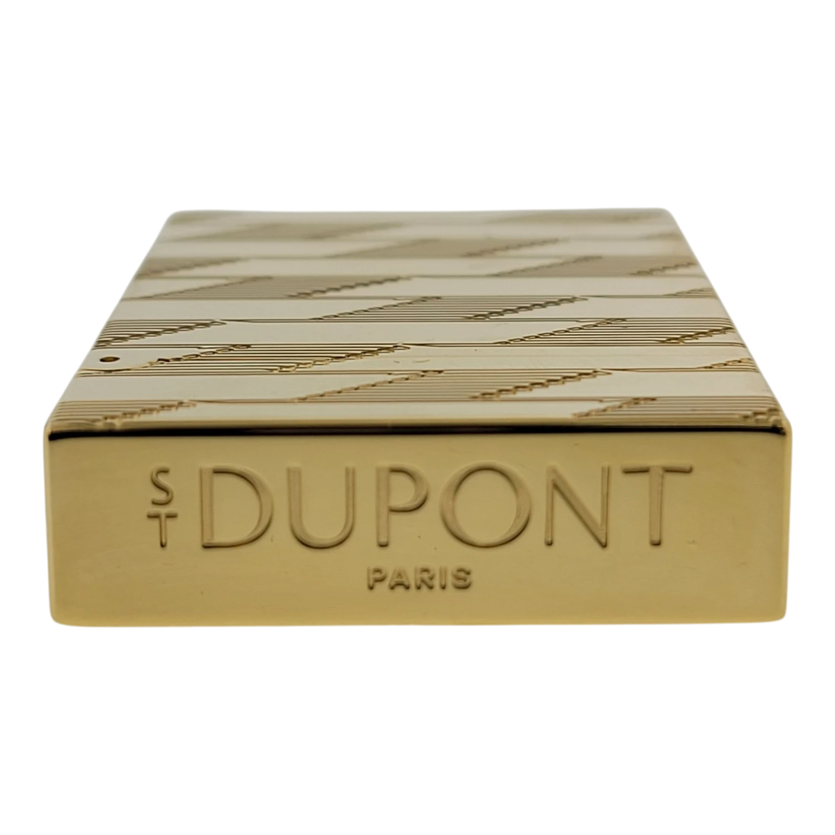 S.T. Dupont Display Model Ligne 2 Perfect Cling Monogram 1872 Gold Lighter, C16178-D