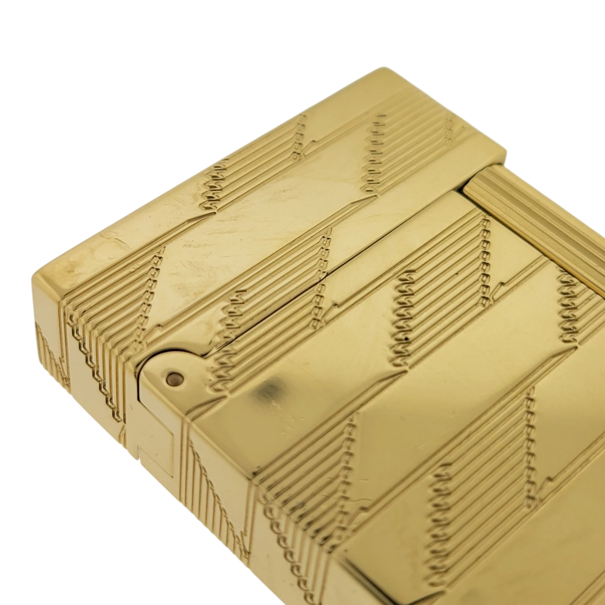 S.T. Dupont Display Model Ligne 2 Perfect Cling Monogram 1872 Gold Lighter, C16178-D