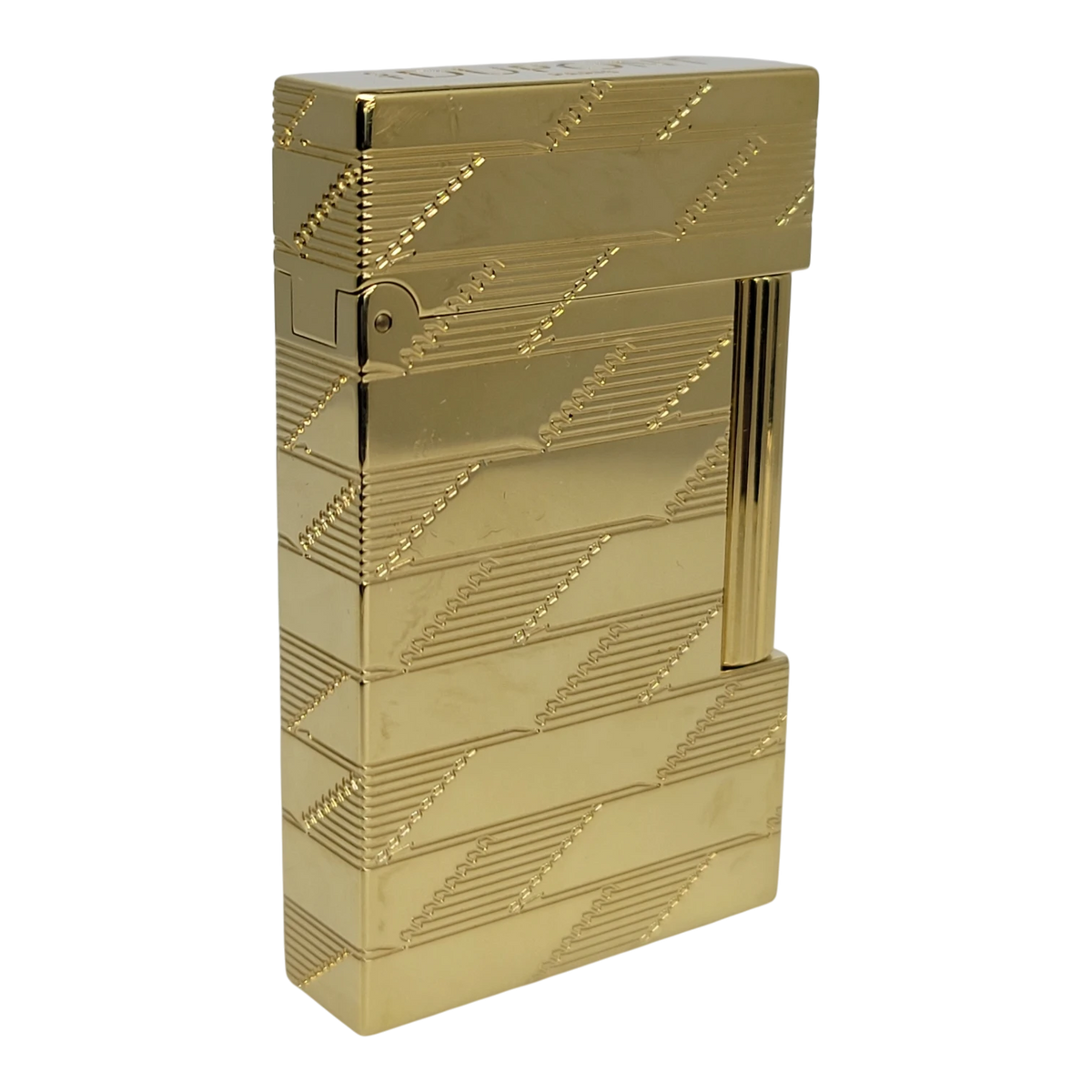 S.T. Dupont Display Model Ligne 2 Perfect Cling Monogram 1872 Gold Lighter, C16178-D