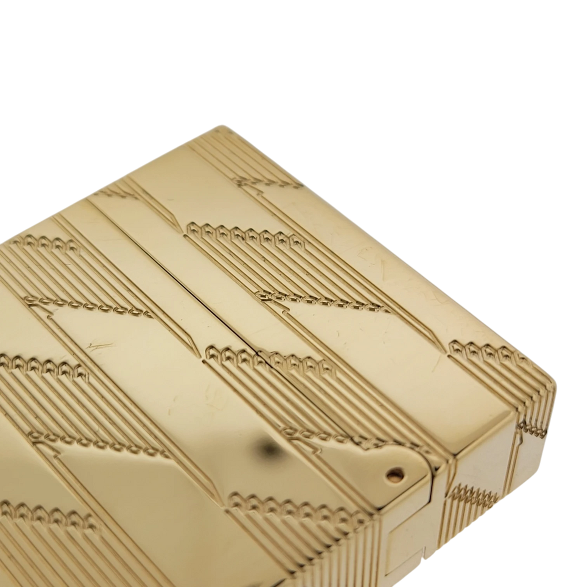 S.T. Dupont Display Model Ligne 2 Perfect Cling Monogram 1872 Gold Lighter, C16178-D