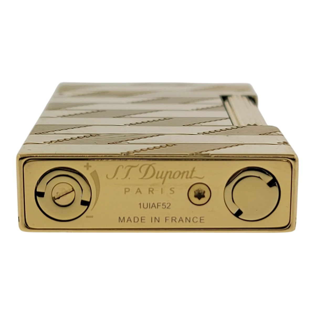 S.T. Dupont Display Model Ligne 2 Perfect Cling Monogram 1872 Gold Lighter, C16178-D