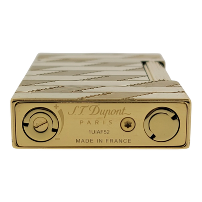 S.T. Dupont Display Model Ligne 2 Perfect Cling Monogram 1872 Gold Lighter, C16178-D