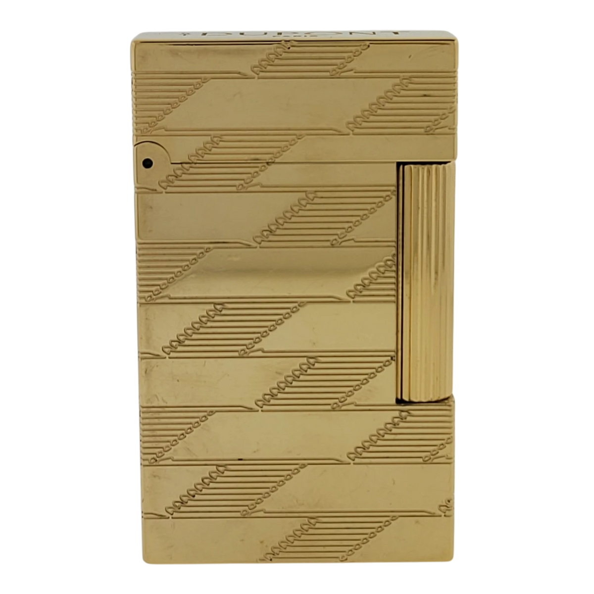 S.T. Dupont Display Model Ligne 2 Perfect Cling Monogram 1872 Gold Lighter, C16178-D