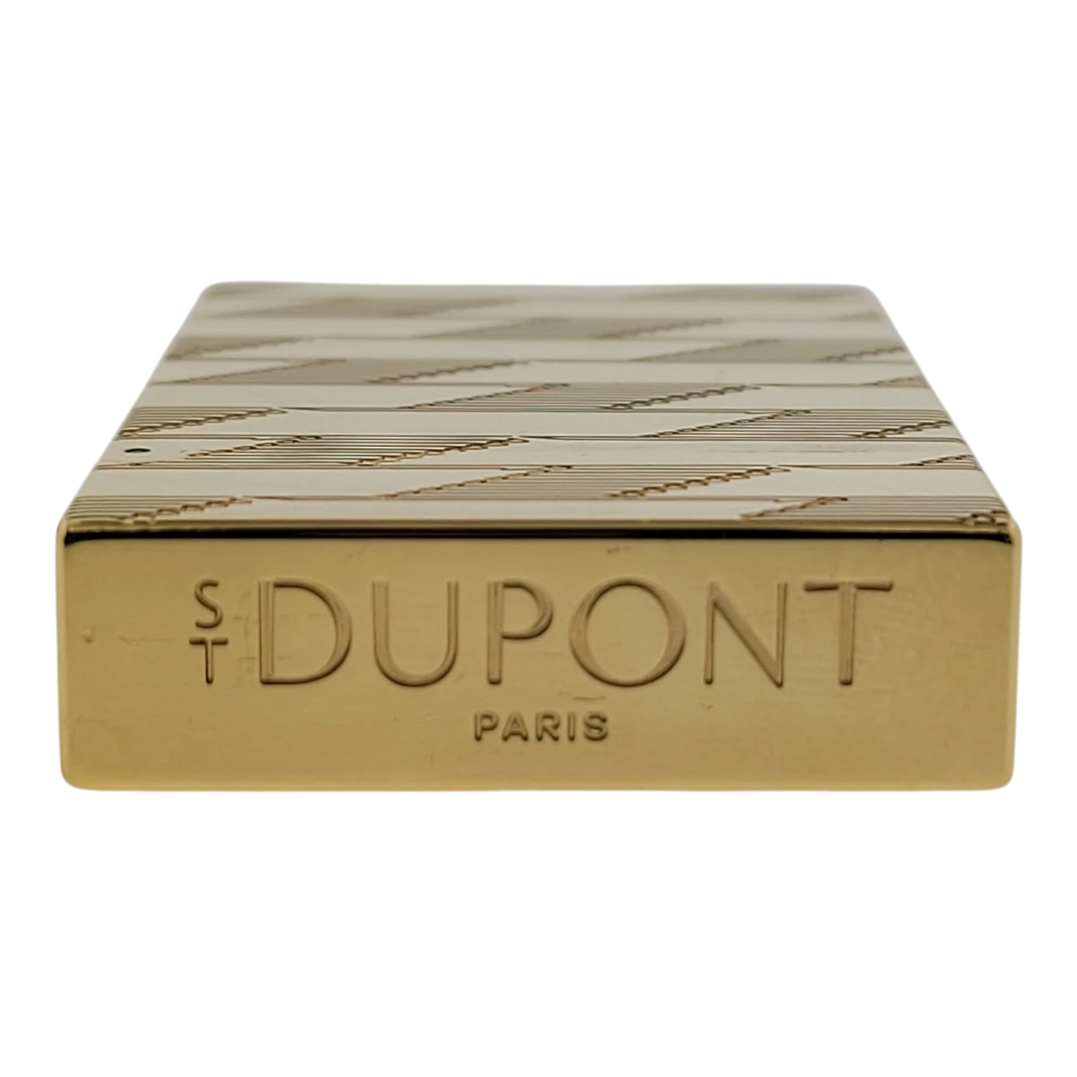 S.T. Dupont Display Model Ligne 2 Perfect Cling Monogram 1872 Gold Lighter, C16178-D