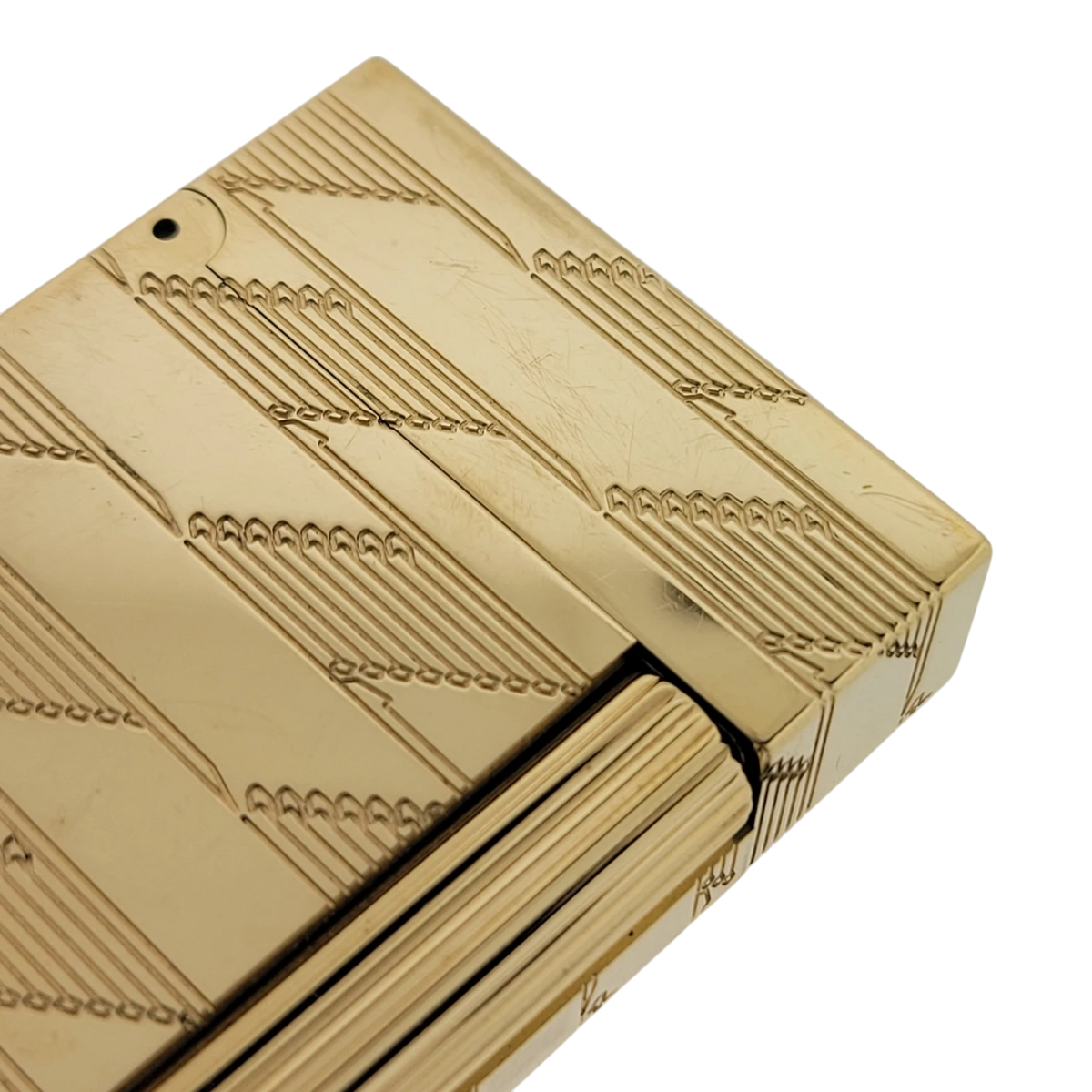 S.T. Dupont Display Model Ligne 2 Perfect Cling Monogram 1872 Gold Lighter, C16178-D