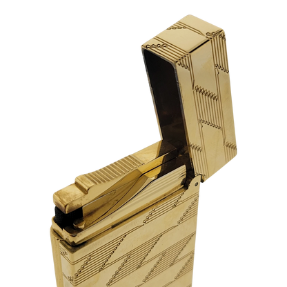 S.T. Dupont Display Model Ligne 2 Perfect Cling Monogram 1872 Gold Lighter, C16178-D