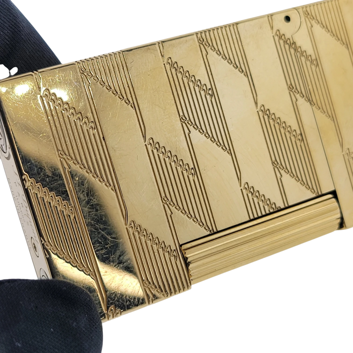S.T. Dupont Display Model Ligne 2 Perfect Cling Monogram 1872 Gold Lighter, C16178-D