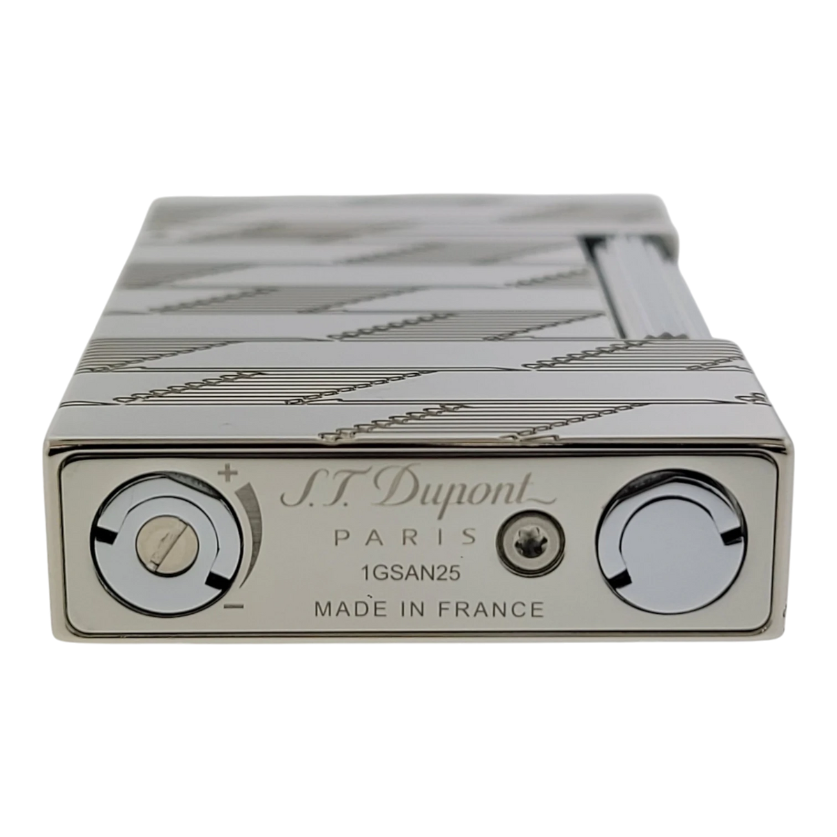 S.T. Dupont Display Model Ligne 2 Perfect Cling Monogram 1872 Palladium Lighter, C16180-D