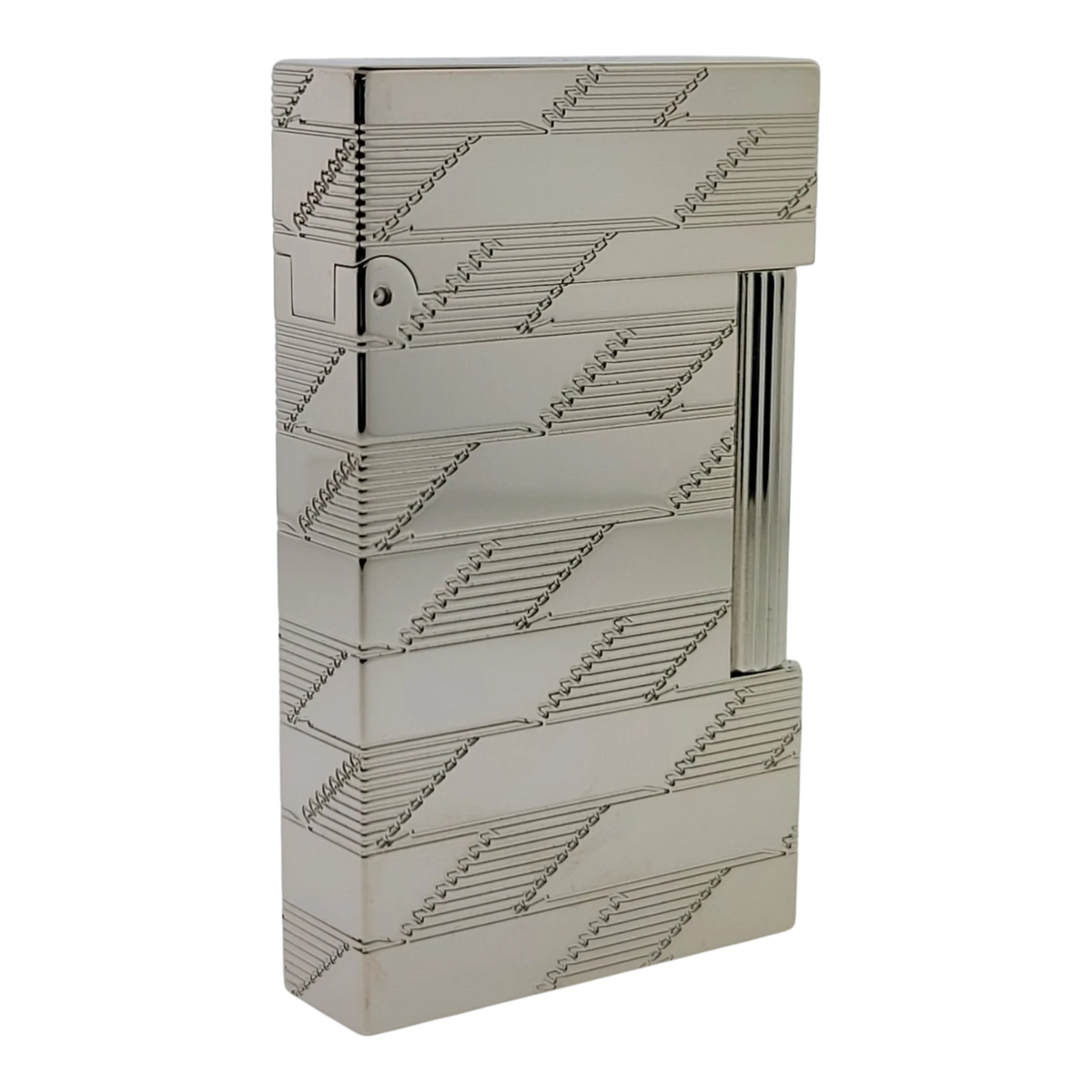 S.T. Dupont Display Model Ligne 2 Perfect Cling Monogram 1872 Palladium Lighter, C16180-D