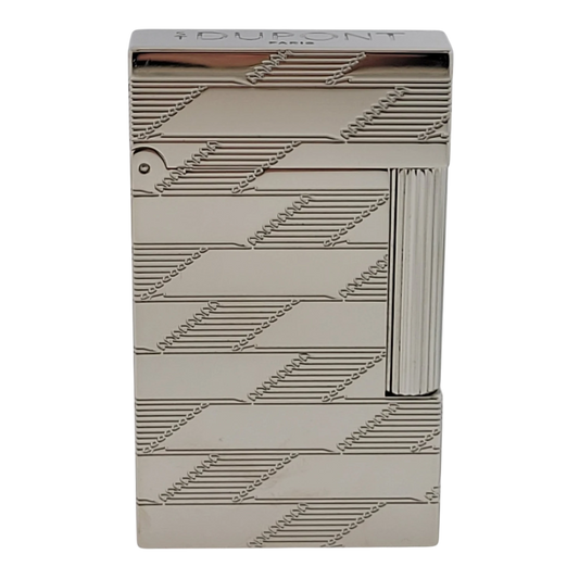 S.T. Dupont Display Model Ligne 2 Perfect Cling Monogram 1872 Palladium Lighter, C16180-D