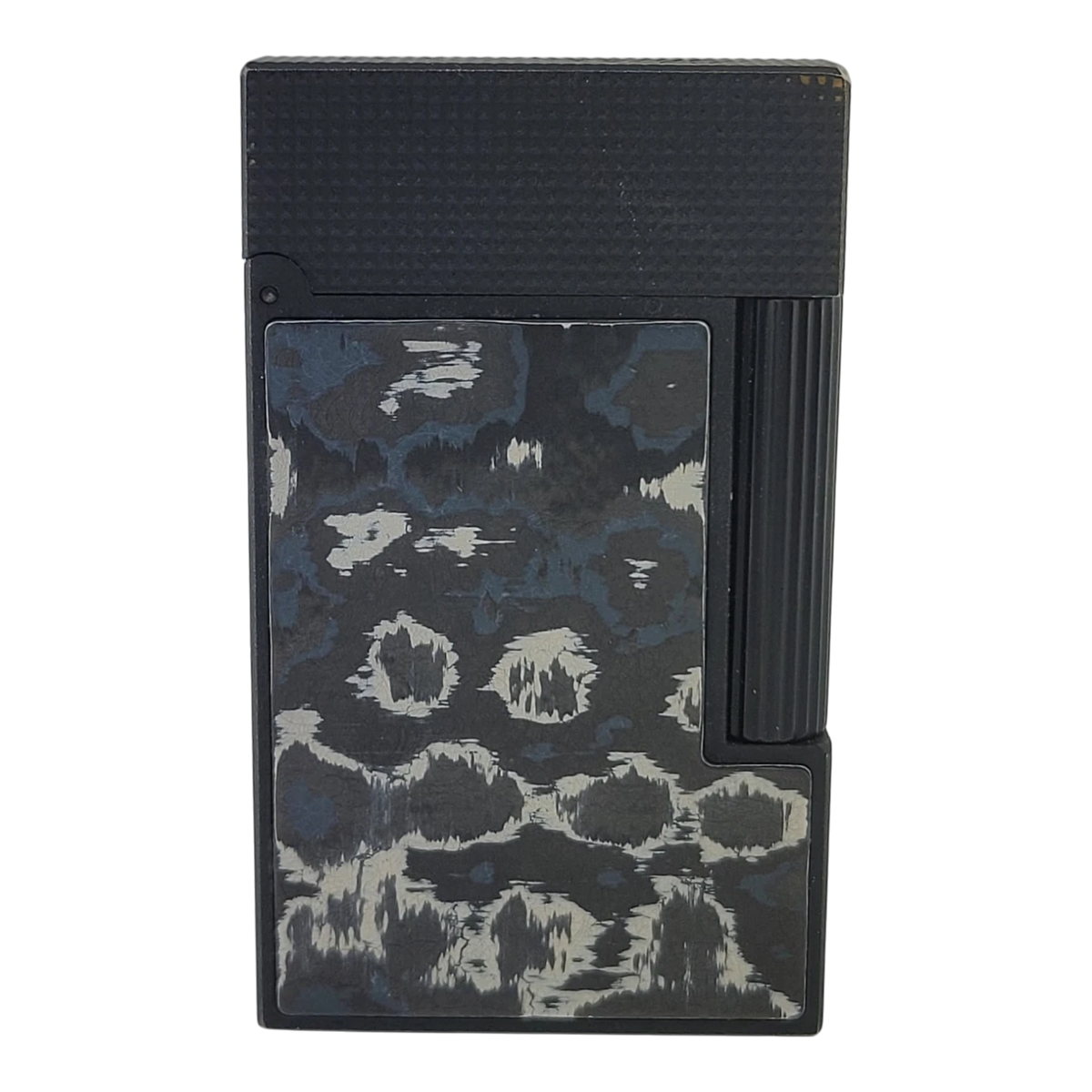 Preowned S.T. Dupont Ligne 2 Perfect Cling Dark Storm Carbon Lighter, C16397DS-D1