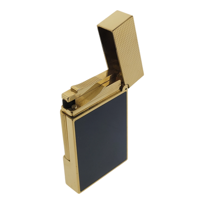 S.T. Dupont Display Model Ligne 2 Perfect Cling Blue Lacquer and Gold, C16457-D1