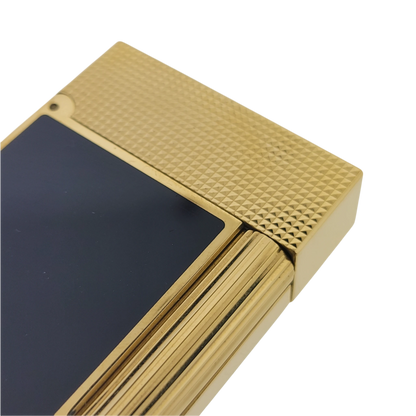 S.T. Dupont Display Model Ligne 2 Perfect Cling Blue Lacquer and Gold, C16457-D1