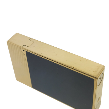 S.T. Dupont Display Model Ligne 2 Perfect Cling Blue Lacquer and Gold, C16457-D1