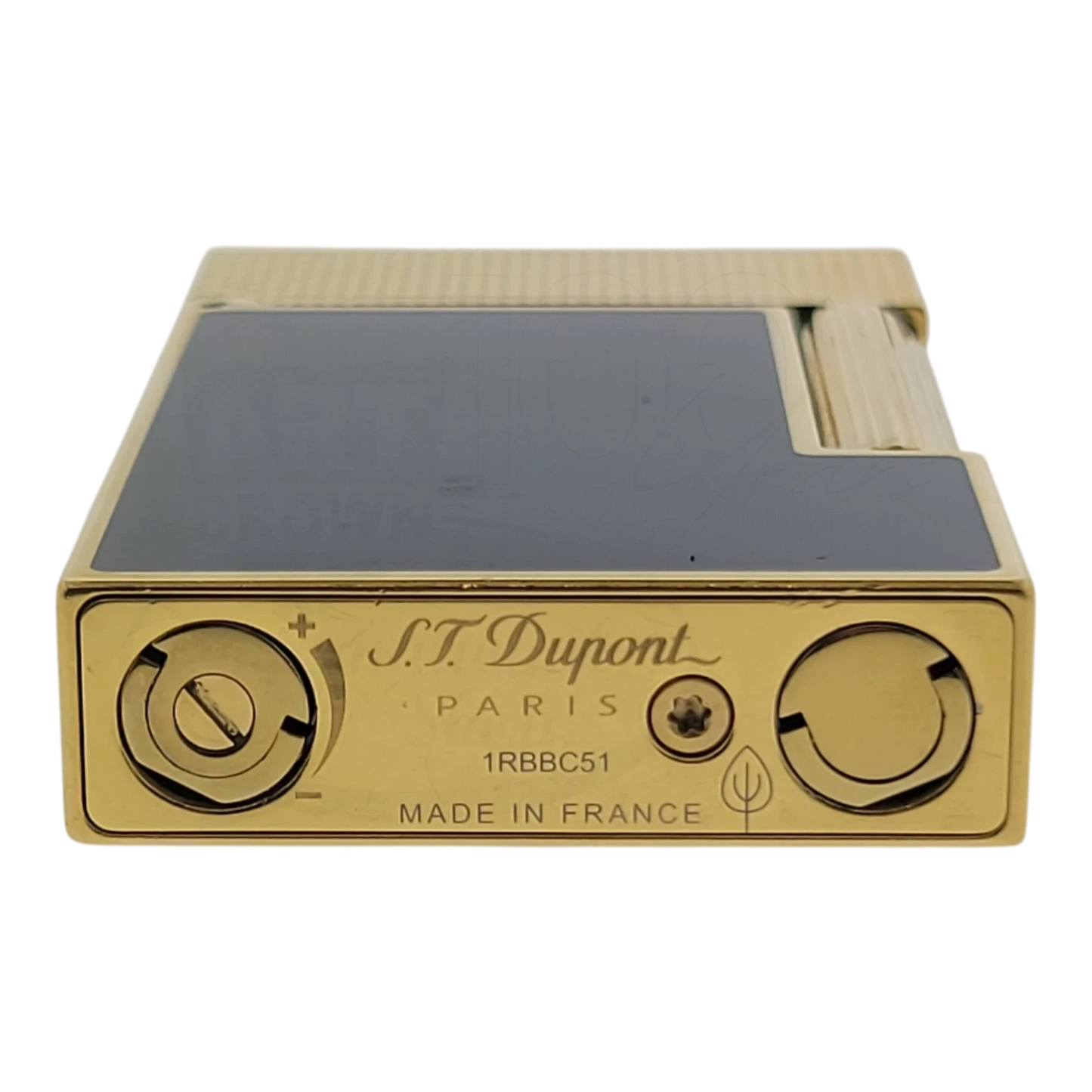 Preowned S.T. Dupont Ligne 2 Perfect Cling Blue Lacquer and Gold, C16457-D3