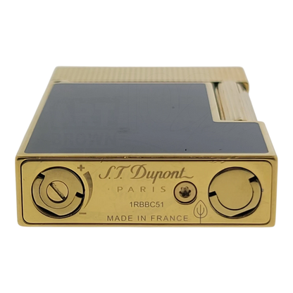 Preowned S.T. Dupont Ligne 2 Perfect Cling Blue Lacquer and Gold, C16457-D3