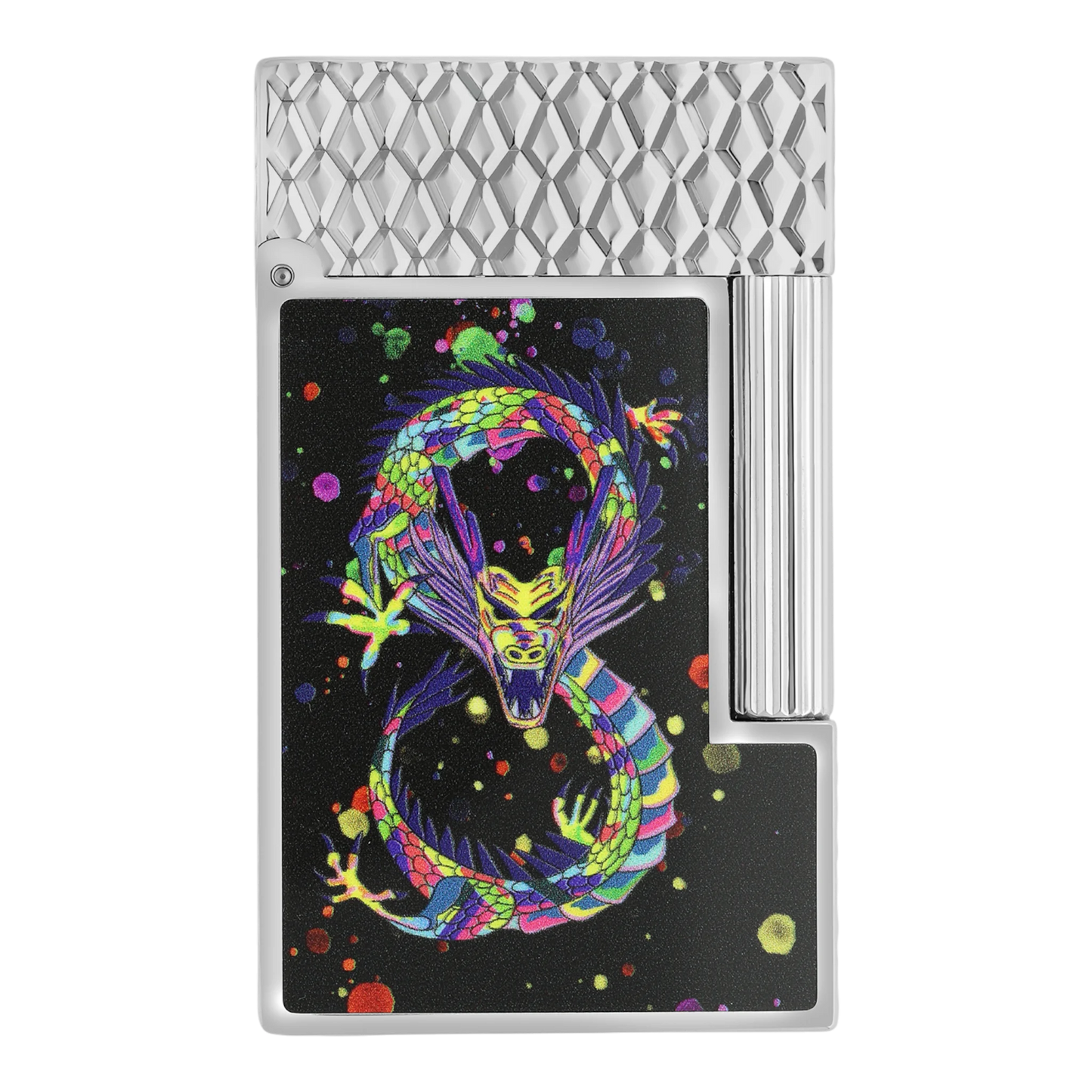 S.T. Dupont Limited Edition Ligne 2 Perfect Cling Year of the Dragon Black Lacquer & Palladium, C16527