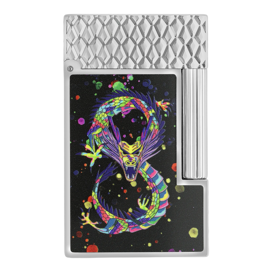 S.T. Dupont Limited Edition Ligne 2 Perfect Cling Year of the Dragon Black Lacquer & Palladium, C16527