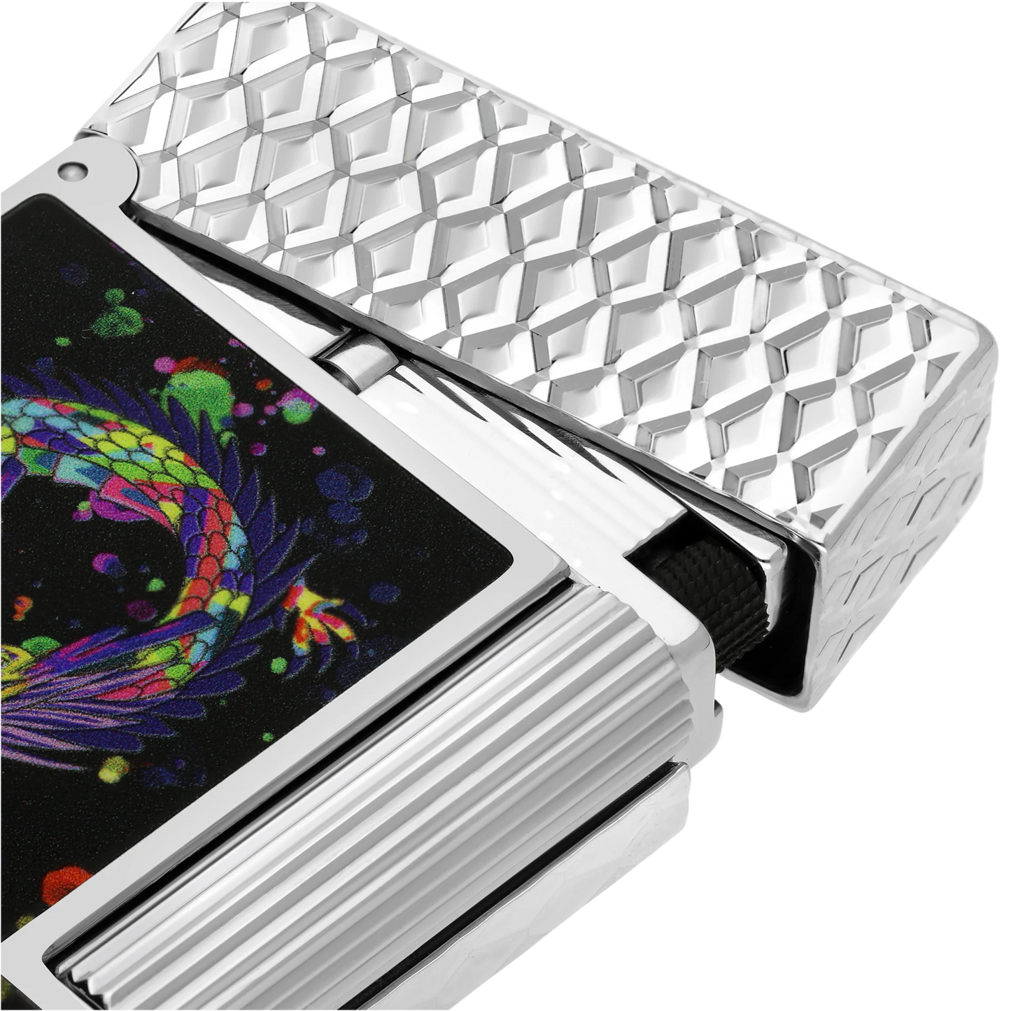 S.T. Dupont Limited Edition Ligne 2 Perfect Cling Year of the Dragon Black Lacquer & Palladium, C16527