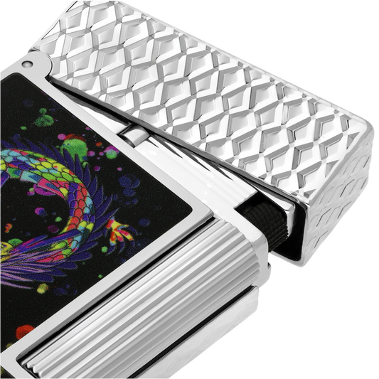 S.T. Dupont Limited Edition Ligne 2 Perfect Cling Year of the Dragon Black Lacquer & Palladium, C16527