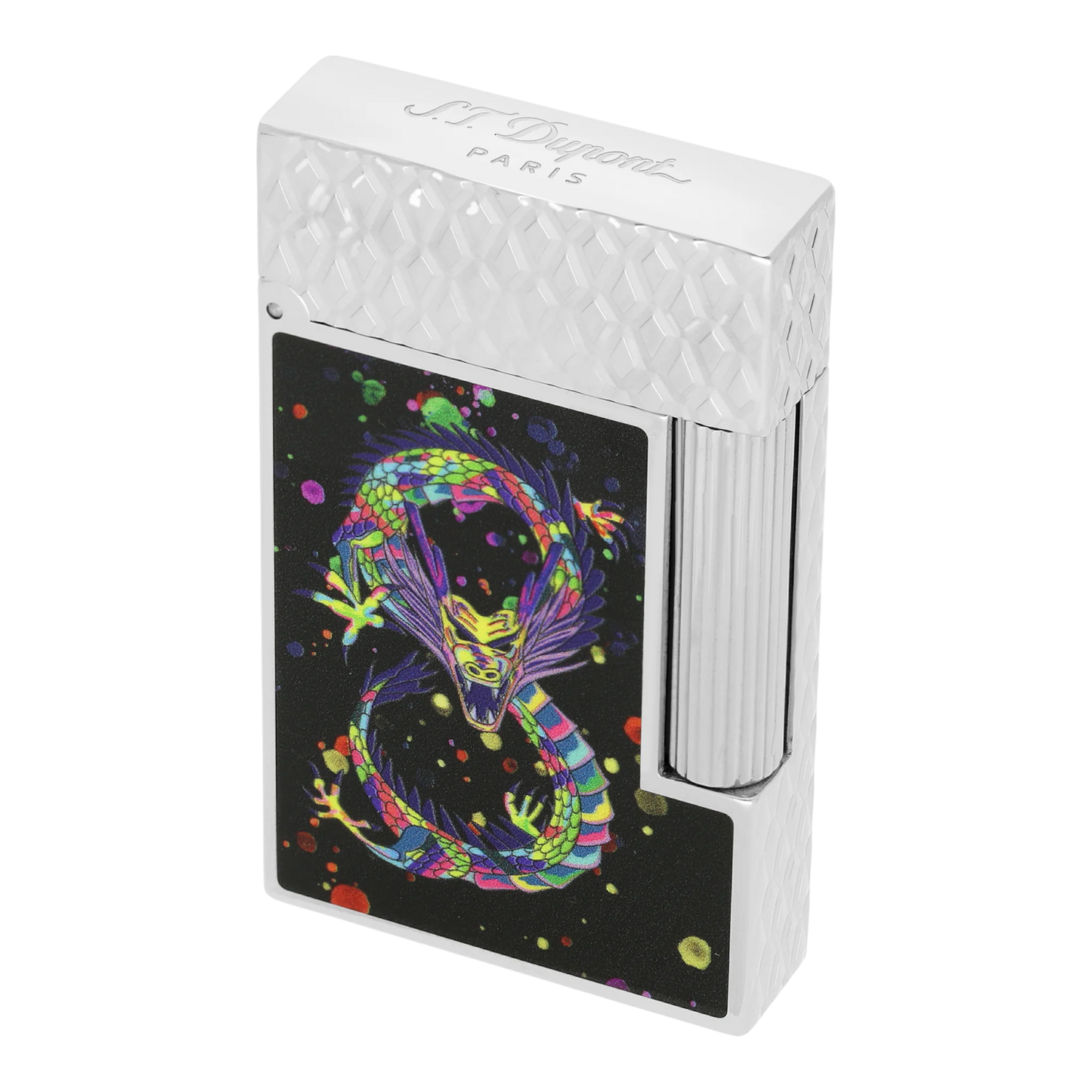 S.T. Dupont Limited Edition Ligne 2 Perfect Cling Year of the Dragon Black Lacquer & Palladium, C16527