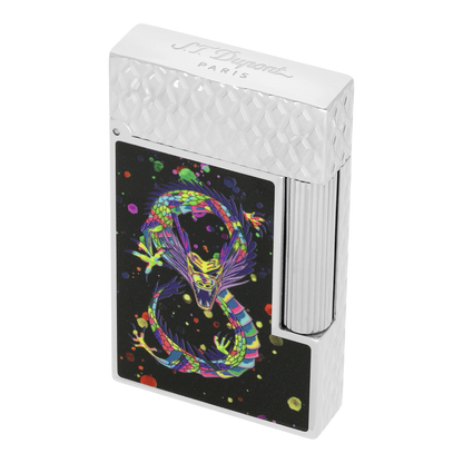 S.T. Dupont Limited Edition Ligne 2 Perfect Cling Year of the Dragon Black Lacquer & Palladium, C16527