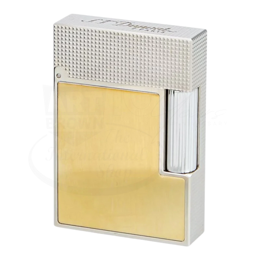 S.T. Dupont Ligne 2 Small Diamond Head Perfect Cling with Gold Brushed Finish, C18601