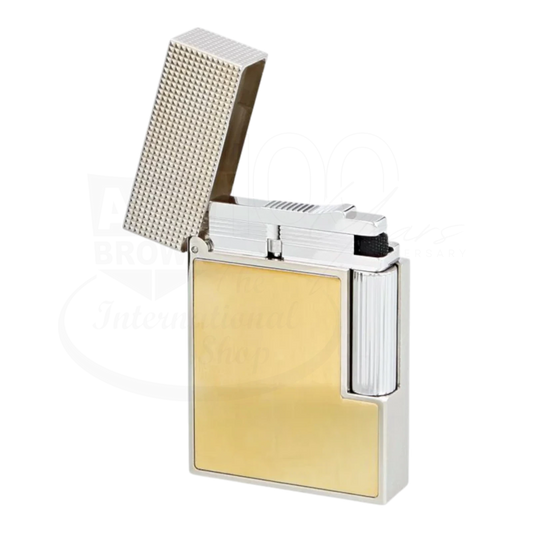 S.T. Dupont Ligne 2 Small Diamond Head Perfect Cling with Gold Brushed Finish, C18601