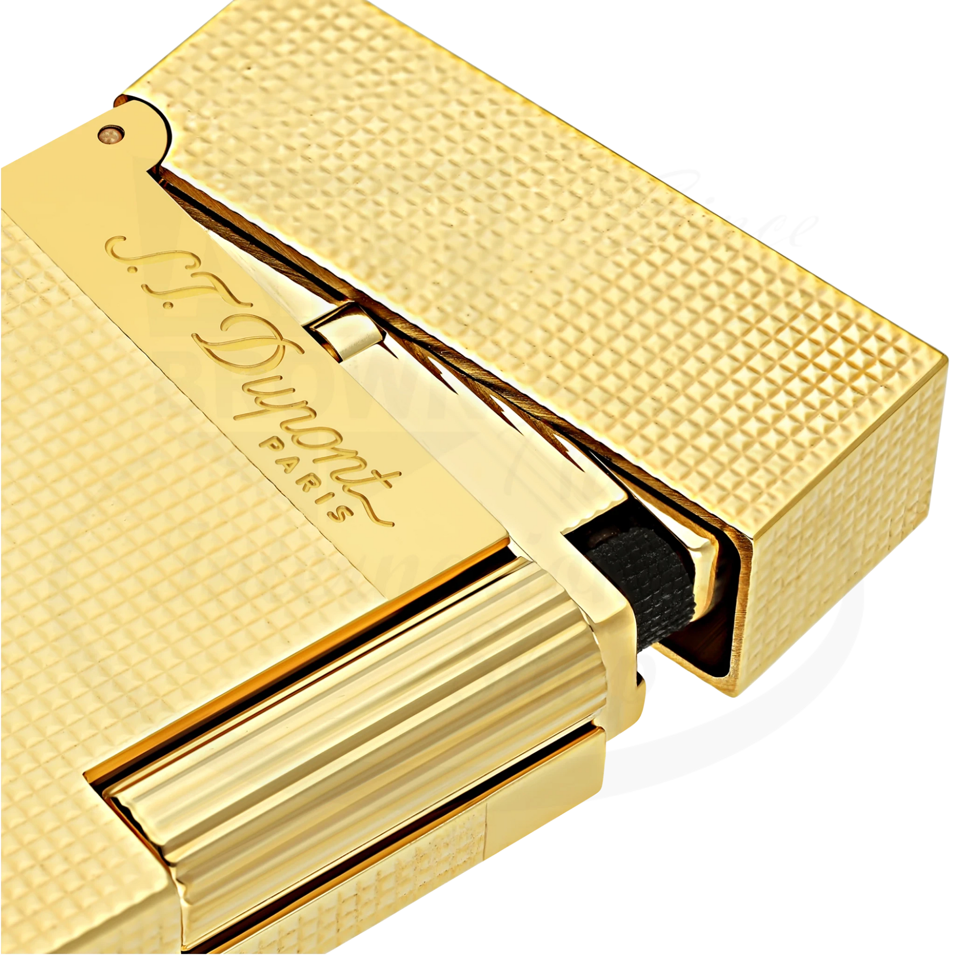 S.T. Dupont Ligne 2 Small Perfect Cling Gold Microdiamond Head Lighter C18692 gold-plated brass compact design