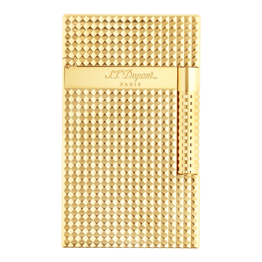 S.T. Dupont Le New Grand Perfect Cling Yellow Gold Diamond Head Lighter, C23009