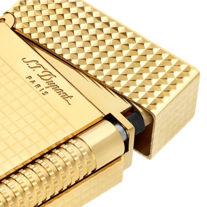 S.T. Dupont Le New Grand Perfect Cling Yellow Gold Diamond Head Lighter, C23009